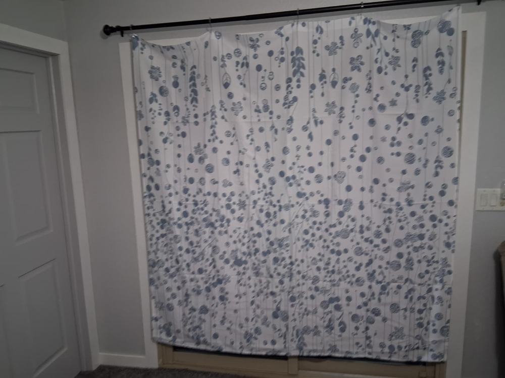 Blue Floral Shower Curtain